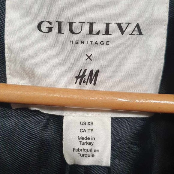 BNWT Giuliva Heritage x HM Sleeveless Wool-blend Coat - XS - Midnight Blue - Picture 7 of 7